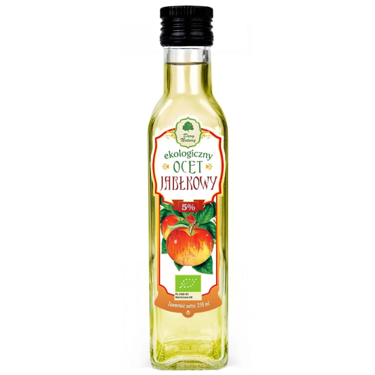 OCET JABŁKOWY 5 % NIEFILTROWANY BIO 250 ml - DARY NATURY