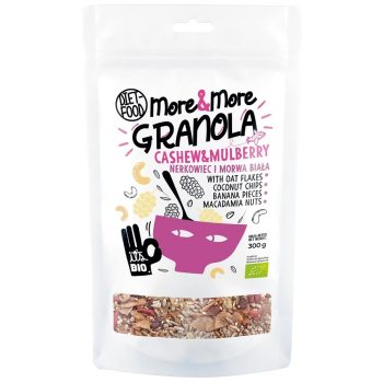 GRANOLA Z ORZECHAMI NERKOWCA I MORWĄ BIAŁĄ BIO 300 g - DIET-FOOD (MORE & MORE)