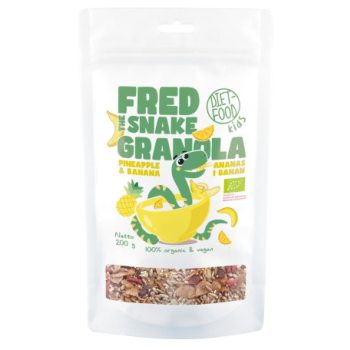 GRANOLA Z ANANASEM I BANANEM BIO 200 g - DIET-FOOD (FRED THE SNAKE)