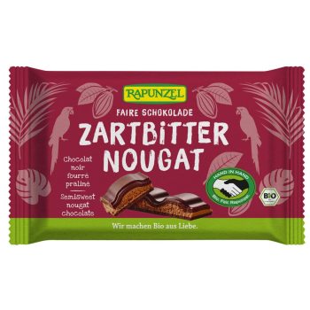 CZEKOLADA GORZKA Z NADZIENIEM NUGATOWYM BIO 100 g - RAPUNZEL