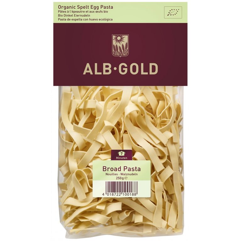 MAKARON (ORKISZOWY JAJECZNY) WSTĄŻKI BIO 250 g - ALB-GOLD