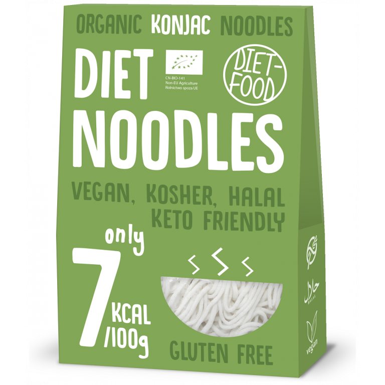 MAKARON (KONJAC) NOODLE BEZGLUTENOWY BIO 385 g (300 g) - DIET-FOOD