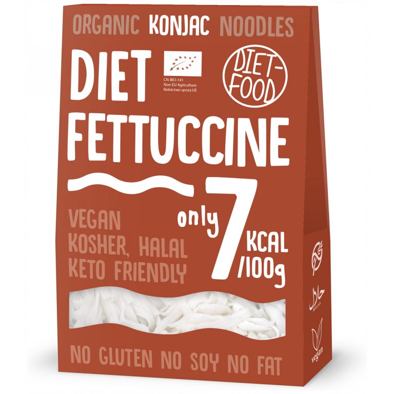 MAKARON (KONJAC) FETTUCCINE BEZGLUTENOWY BIO 385 g (300 g) - DIET-FOOD