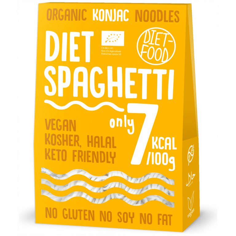 MAKARON (KONJAC) SPAGHETTI BEZGLUTENOWY BIO 385 g (300 g) - DIET-FOOD