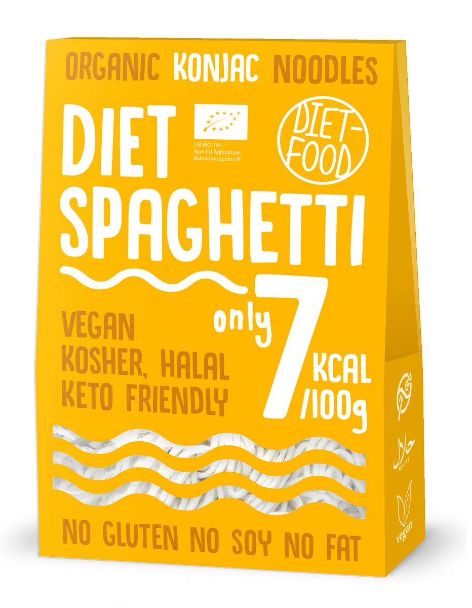 MAKARON (KONJAC) SPAGHETTI BEZGLUTENOWY BIO 385 g (300 g) - DIET-FOOD