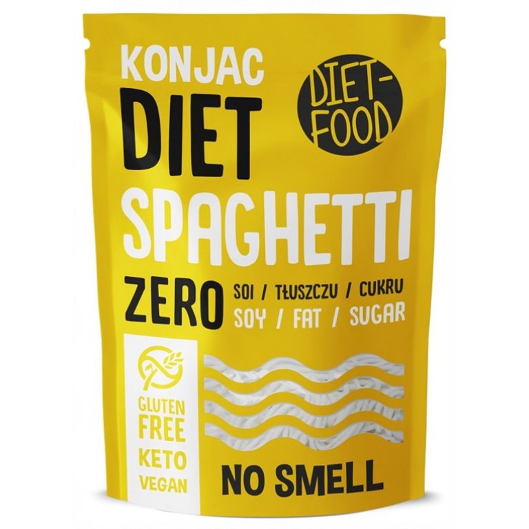 MAKARON (KONJAC) SPAGHETTI BEZGLUTENOWY 270 g (200 g) - DIET-FOOD