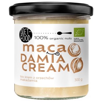 KREM Z ORZECHÓW MACADAMIA BEZ DODATKU CUKRÓW BIO 300 g - DIET-FOOD