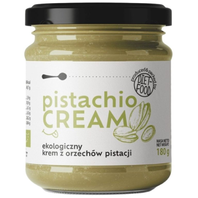 KREM Z PISTACJI 100 % BEZ DODATKU CUKRÓW BIO 180 g - DIET-FOOD