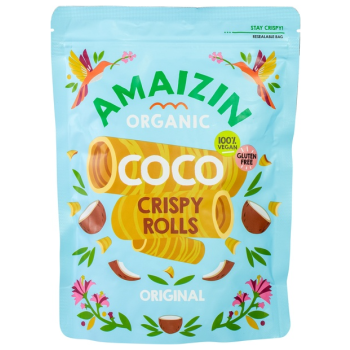 RURKI WAFLOWE KOKOSOWE BEZGLUTENOWE BIO 140 g - AMAIZIN