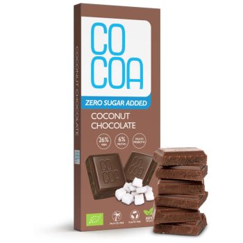 CZEKOLADA KOKOSOWA BEZ DODATKU CUKRÓW BIO 40 g - COCOA