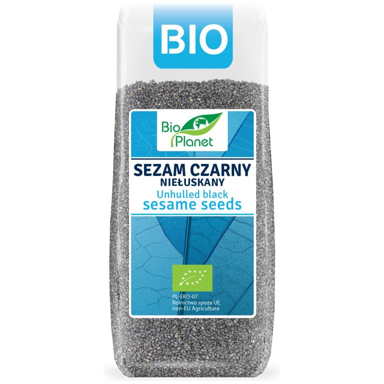 SEZAM CZARNY NIEŁUSKANY BIO 200 g - BIO PLANET