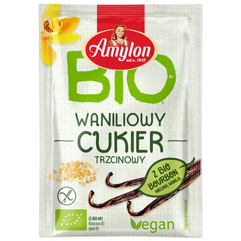 CUKIER Z WANILIĄ BOURBON BEZGLUTENOWY BIO 8 g - AMYLON