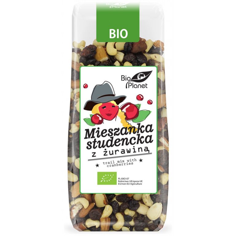 MIESZANKA STUDENCKA Z ŻURAWINĄ BIO 150 g - BIO PLANET