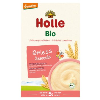 KASZKA PEŁNOZIARNISTA BEZ DODATKU CUKRÓW OD 5 MIESIĄCA DEMETER BIO 250 g - HOLLE