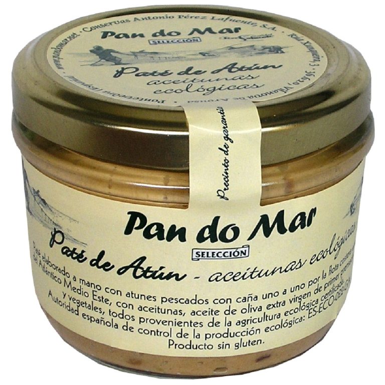 PASTA Z TUŃCZYKA I BIO OLIWKAMI BEZGLUTENOWA 125 g (SŁOIK) - PAN DO MAR