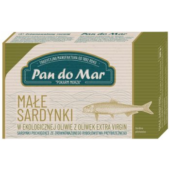 SARDYNKI EUROPEJSKIE W BIO OLIWIE Z OLIWEK EXTRA VIRGIN 120 g - PAN DO MAR