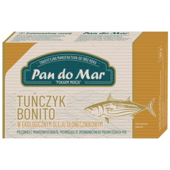 TUŃCZYK BONITO W BIO OLEJU SŁONECZNIKOWYM 120 g - PAN DO MAR