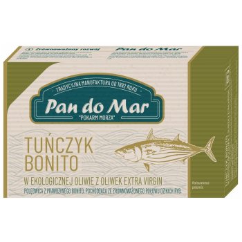 TUŃCZYK BONITO W BIO OLIWIE Z OLIWEK EXTRA VIRGIN 120 g - PAN DO MAR