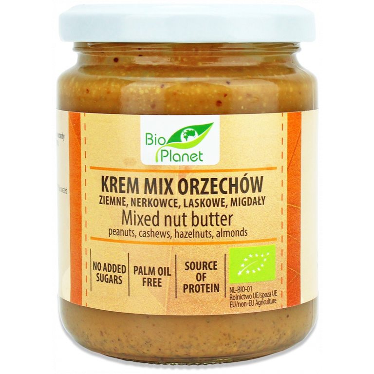 KREM ORZECHOWY MIX (4 ORZECHY) BIO 250 g - BIO PLANET