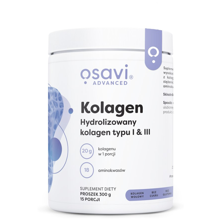 KOLAGEN HYDROLIZOWANY BEZGLUTENOWY W PROSZKU 300 g - OSAVI