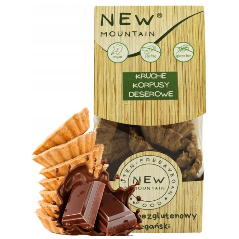 KORPUSY DESEROWE KRUCHE CZEKOLADOWE BEZGLUTENOWE 200 g - NEW MOUNTAIN