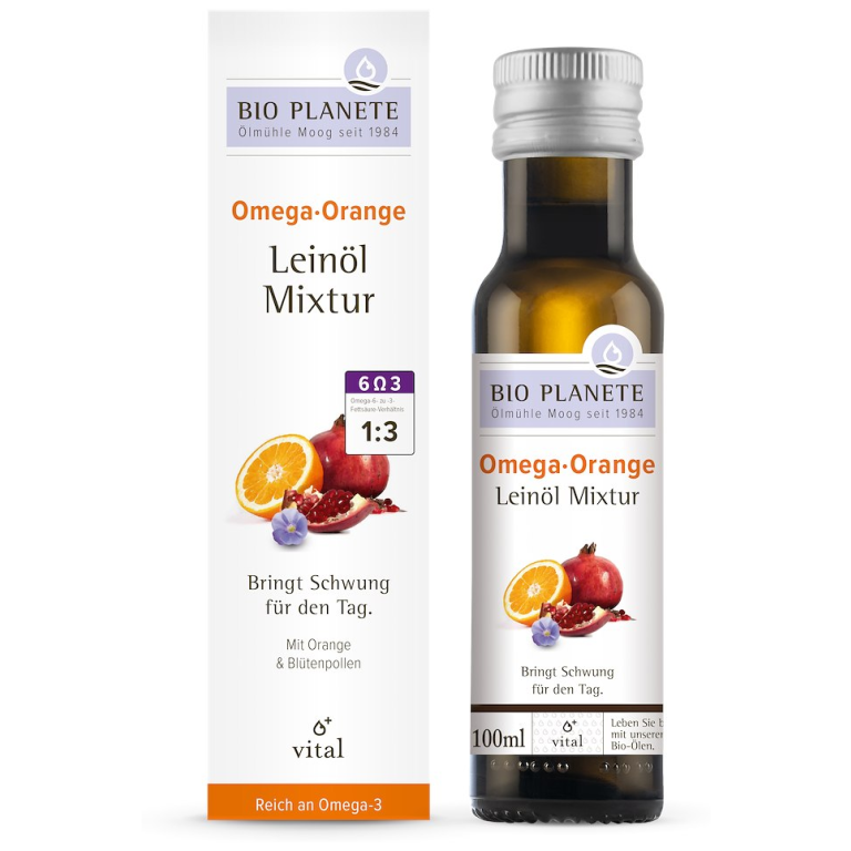 OMEGA ORANGE - MIESZANKA Z OLEJEM LNIANYM (PYŁEK KWIATOWY