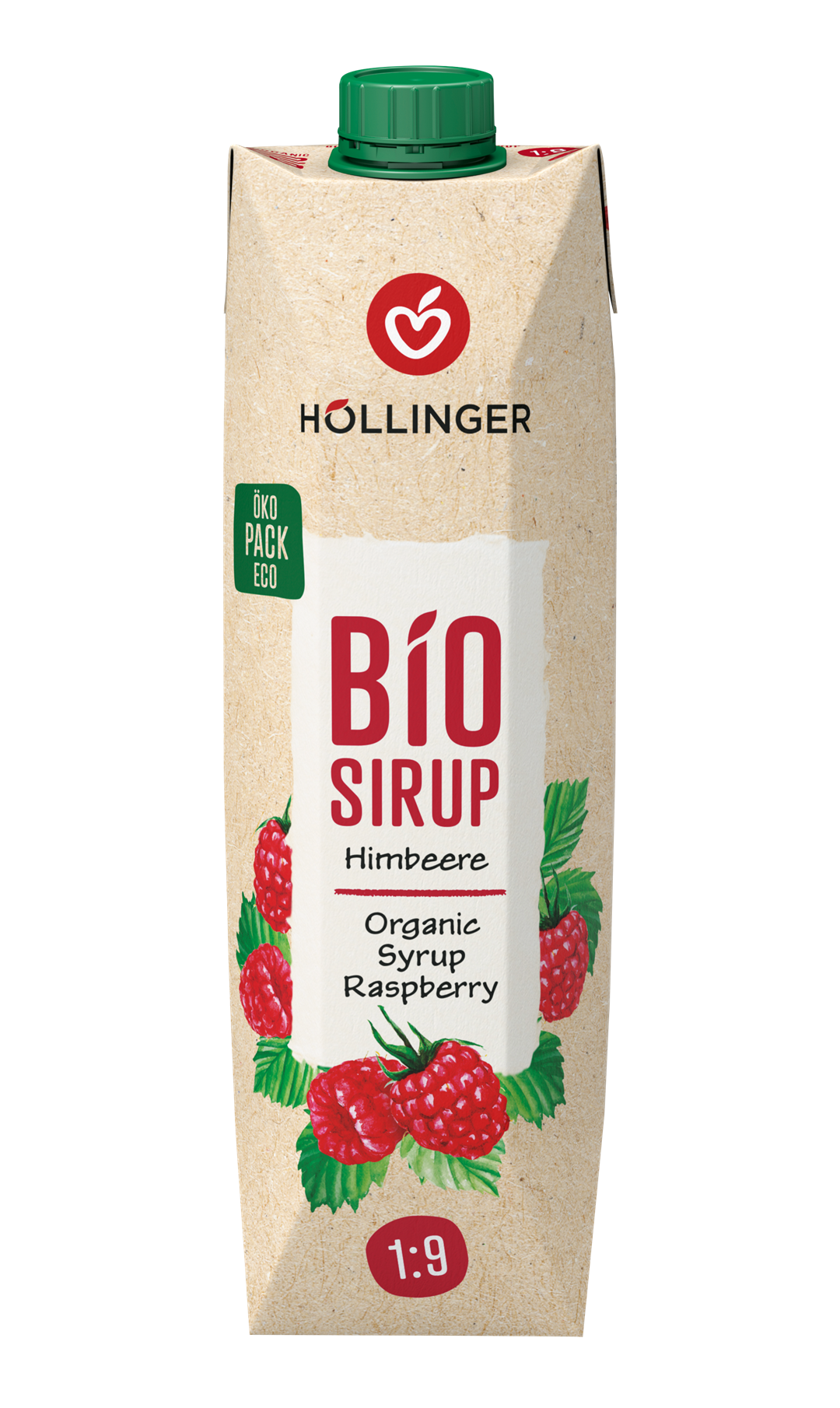 SYROP MALINOWY BIO 1 L - HOLLINGER