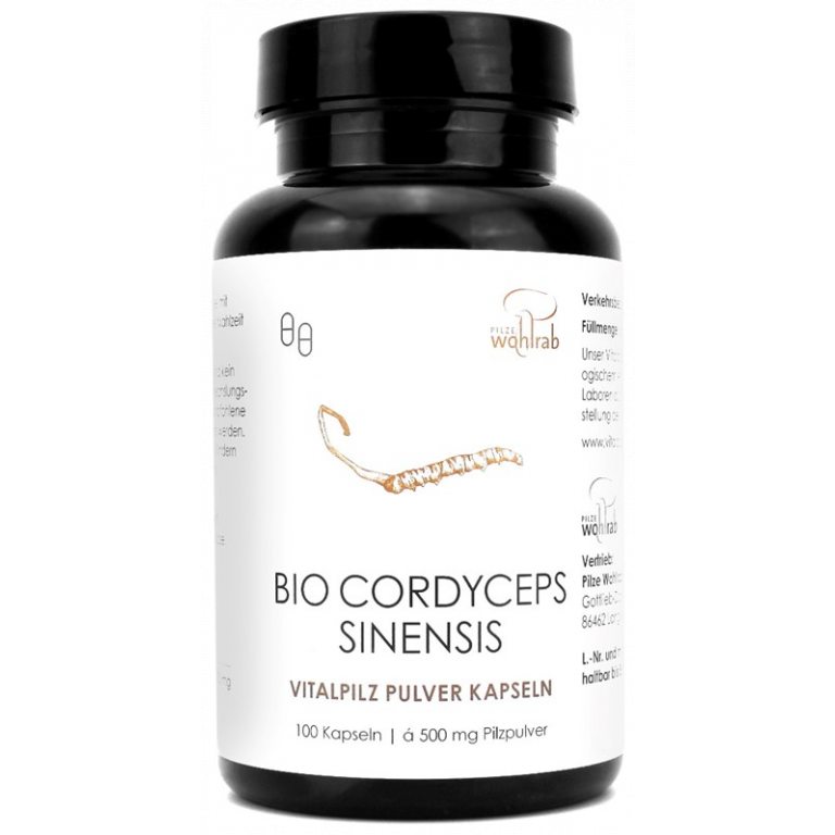 GRZYBY CORDYCEPS SINENSIS (KORDYCEPS CHIŃSKI) BIO (500 mg) 100 KAPSUŁEK - PILZE WOHLRAB