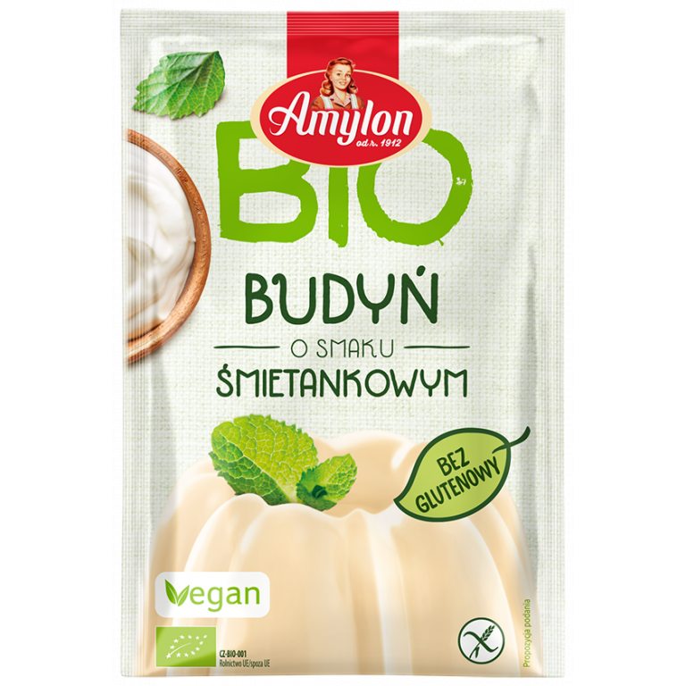 BUDYŃ O SMAKU ŚMIETANKOWYM BEZGLUTENOWY BIO 40 g - AMYLON