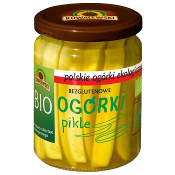 OGÓRKI PIKLE BEZGLUTENOWE BIO 480 g (270 g) - KOWALEWSKI