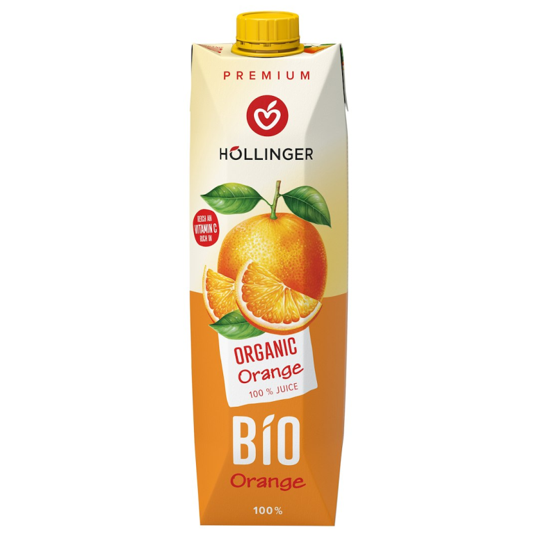 SOK POMARAŃCZOWY BIO 1 L - HOLLINGER