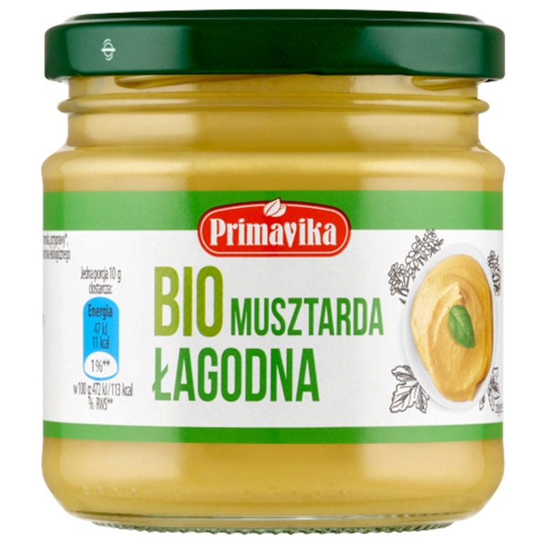 MUSZTARDA ŁAGODNA BIO 170 g - PRIMAVIKA