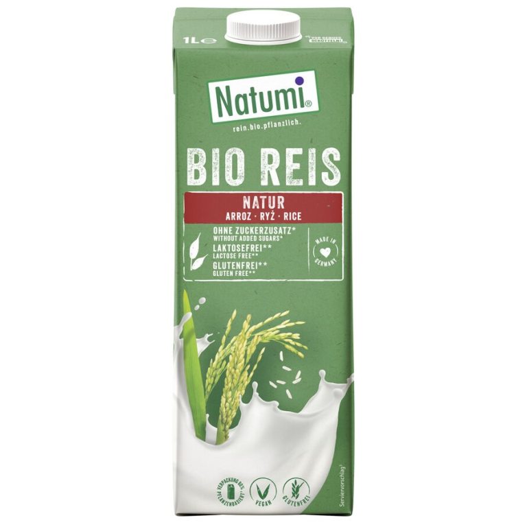NAPÓJ RYŻOWY BEZ DODATKU CUKRÓW BEZGLUTENOWY BIO 1 L - NATUMI
