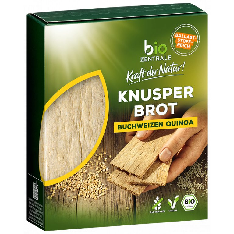 PIECZYWO CHRUPKIE BŁONNIKOWE GRYKA - QUINOA BEZGLUTENOWE BIO 100 g - BIO ZENTRALE