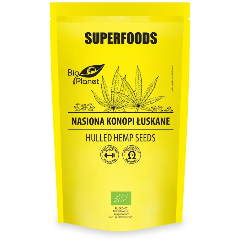 NASIONA KONOPI ŁUSKANE BIO 200 g - BIO PLANET SUPERFOODS