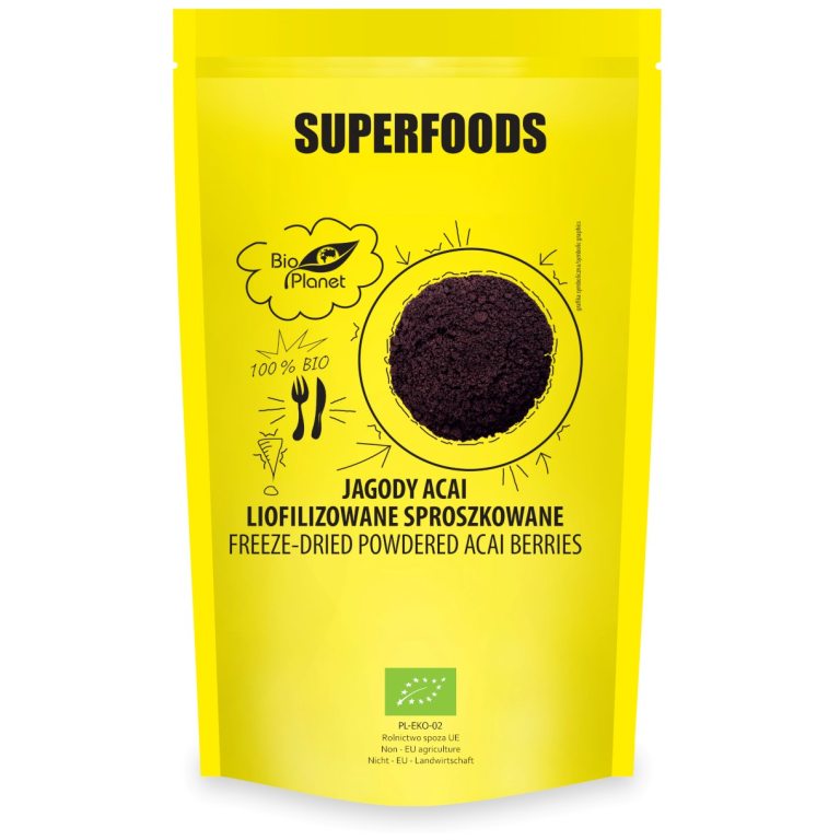 JAGODY ACAI LIOFILIZOWANE SPROSZKOWANE BIO 100 g - BIO PLANET SUPERFOODS