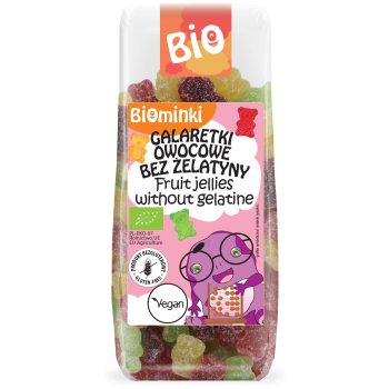 GALARETKI OWOCOWE BEZ ŻELATYNY BEZGLUTENOWE BIO 100 g - BIOMINKI