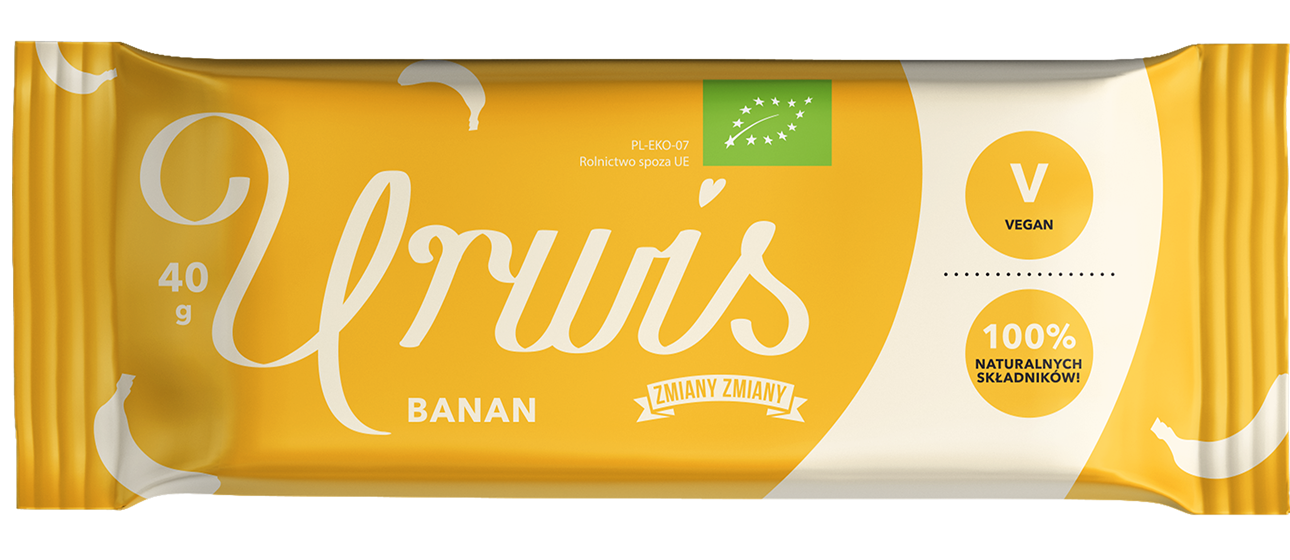 BATON BAKALIOWY Z BANANAMI "URWIS" BEZGLUTENOWY BIO 40 g - ZMIANY ZMIANY