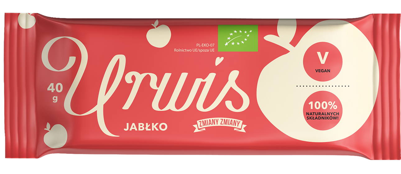 BATON BAKALIOWY Z JABŁKIEM "URWIS" BEZGLUTENOWY BIO 40 g - ZMIANY ZMIANY