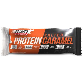 BATON PROTEINOWY SŁONY KARMEL W MLECZNEJ POLEWIE BEZ DODATKU CUKRÓW 50 g - PALIWO DLA AKTYWNYCH