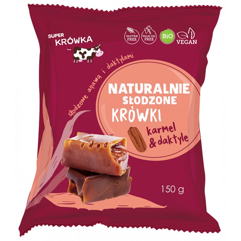 KRÓWKI SŁODZONE AGAWĄ I DAKTYLAMI BEZMLECZNE BEZGLUTENOWE BIO 150 g - ME GUSTO (SUPER KRÓWKA)
