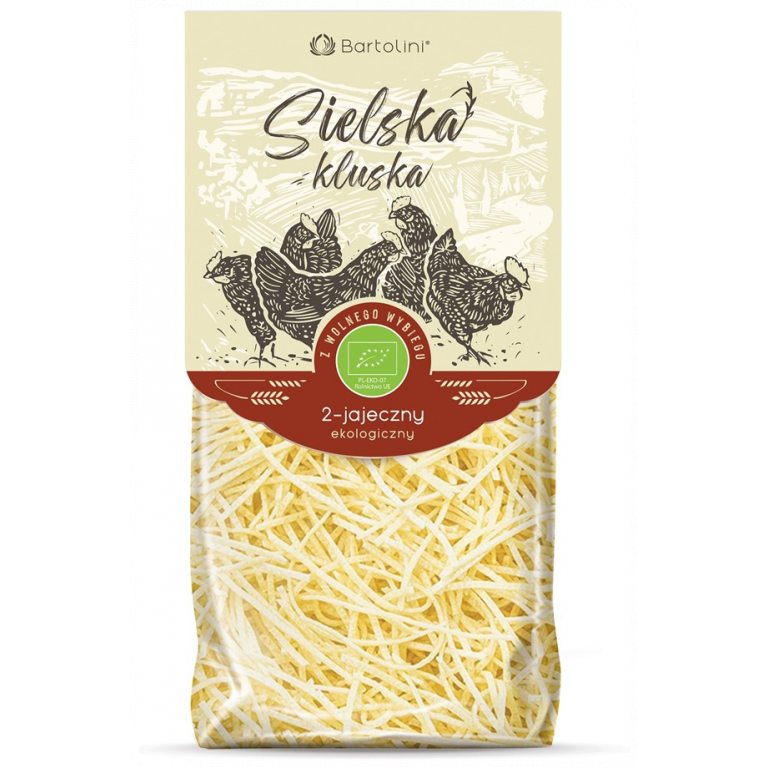 MAKARON (2-JAJECZNY) KRAJANKA CIENKA BIO 250 g - BARTOLINI (SIELSKA KLUSKA)