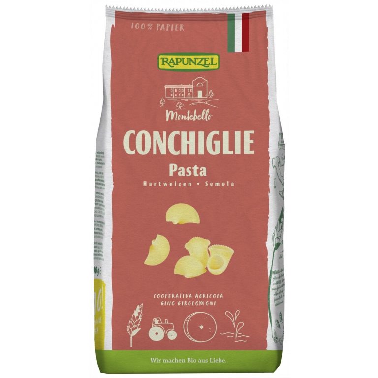 MAKARON (SEMOLINOWY) CONCHIGLIE MUSZLE BIO 500 g - RAPUNZEL