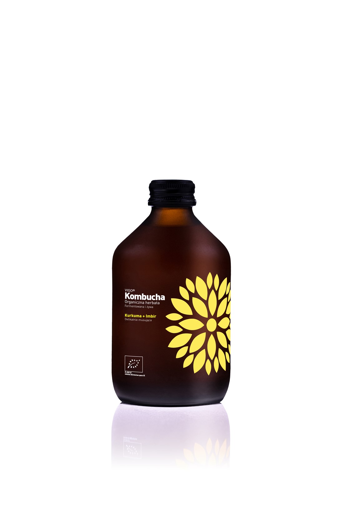 KOMBUCHA Z KURKUMĄ I IMBIREM BEZGLUTENOWA BIO 330 ml - VIGO