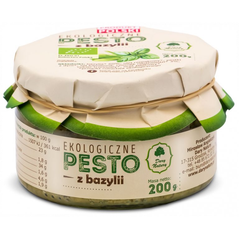 PESTO Z BAZYLII BIO 200 g - DARY NATURY