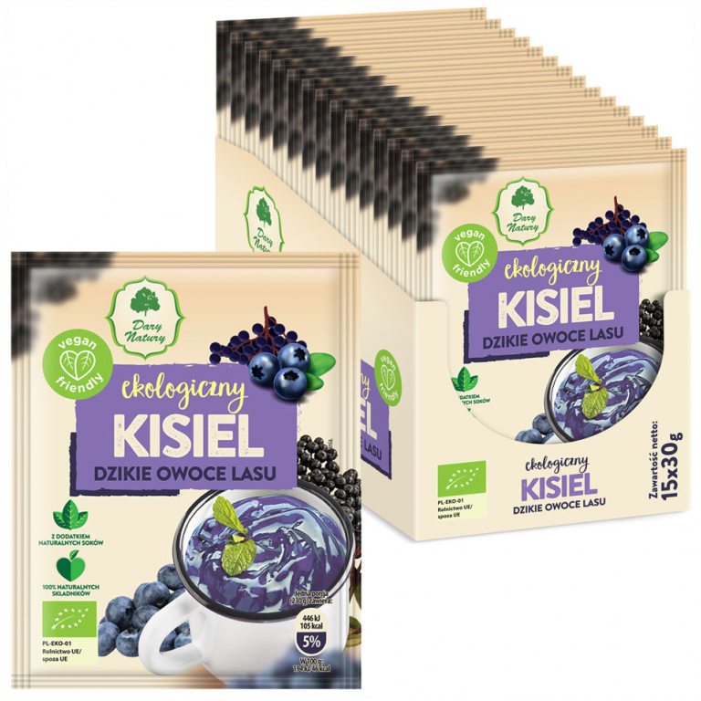 KISIEL INSTANT DZIKIE OWOCE LASU BEZGLUTENOWY BIO 30 g - DARY NATURY