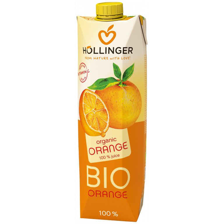 SOK POMARAŃCZOWY BIO 1 L - HOLLINGER