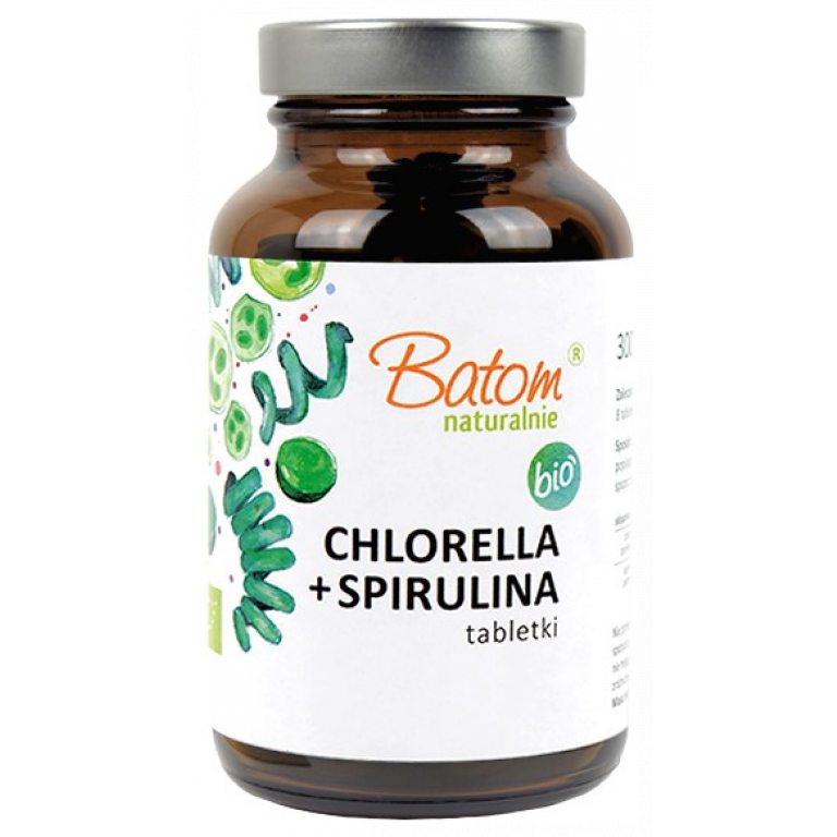 CHLORELLA + SPIRULINA BIO 240 TABLETEK - BATOM