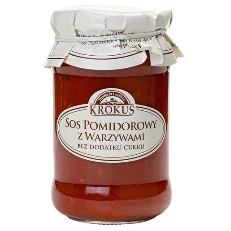 SOS POMIDOROWY Z WARZYWAMI BEZ DODATKU CUKRÓW 340 g - KROKUS