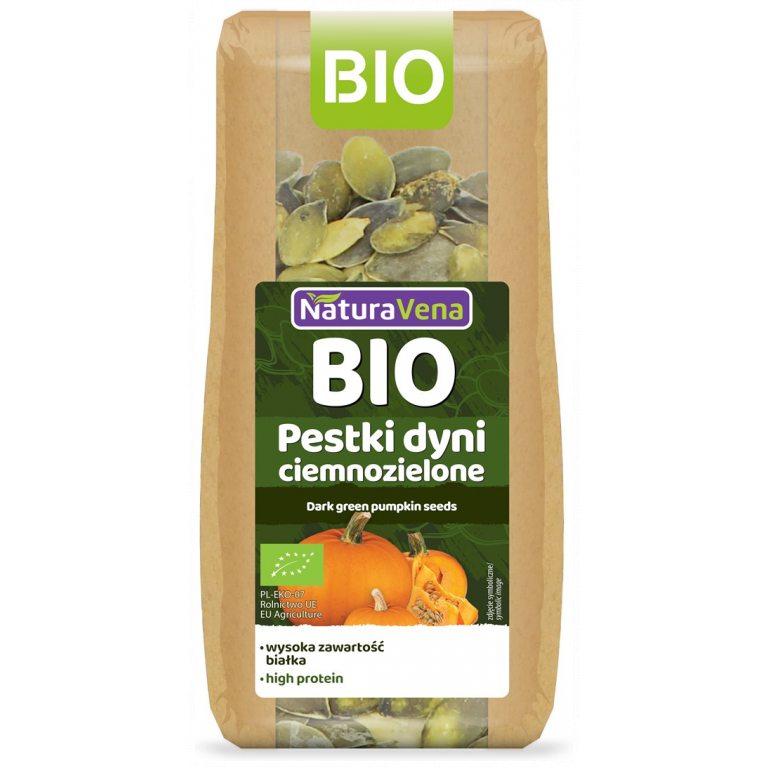 PESTKI DYNI CIEMNOZIELONE BIO 150 g - NATURAVENA